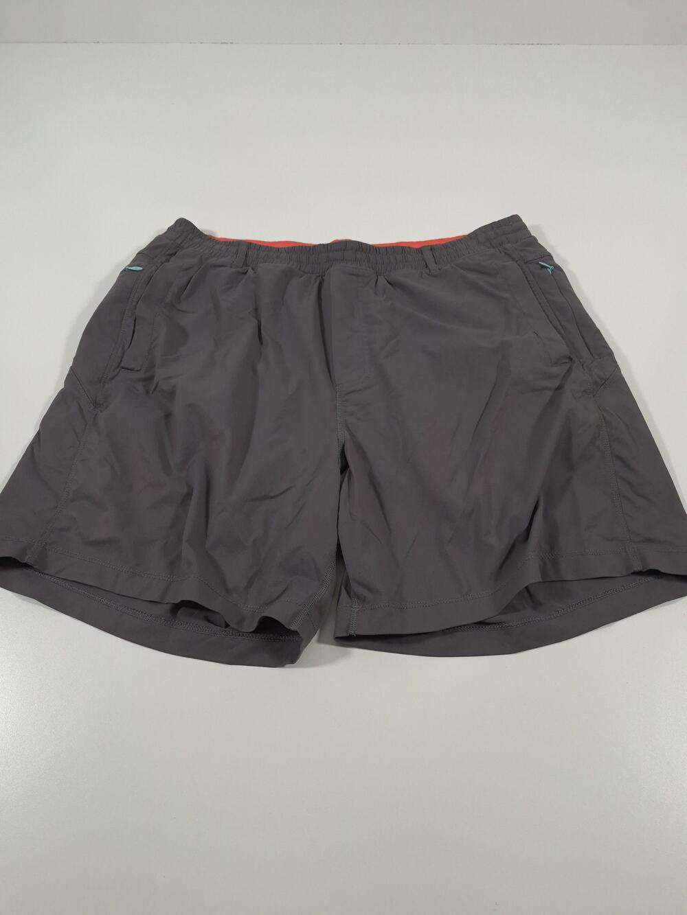 Birddogs Shorts Mens 2XL Gray Lined 7 Inseam Elastic Waist Athletic Running Gym